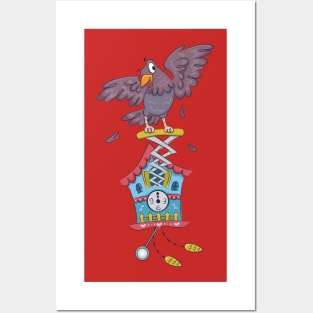 Bird Clock ! Posters and Art